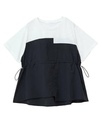 日本直送Bustier Docking Drost 5 Minute Sleeve Pullover HLY & CHOCCICO