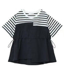 日本直送Bustier Docking Drost 5 Minute Sleeve Pullover HLY & CHOCCICO