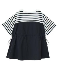 日本直送Bustier Docking Drost 5 Minute Sleeve Pullover HLY & CHOCCICO