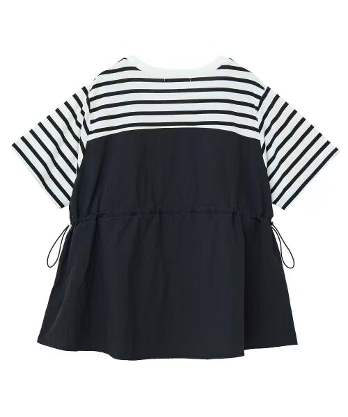 日本直送Bustier Docking Drost 5 Minute Sleeve Pullover HLY & CHOCCICO