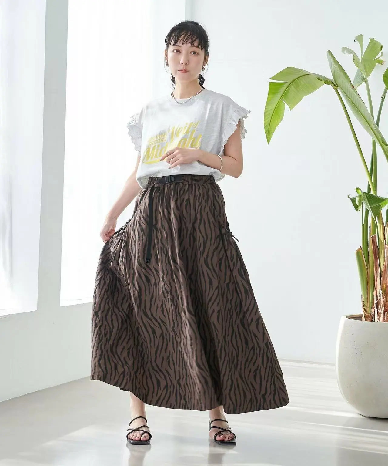 日本直送Drawstring pocket gathered skirt HANNA