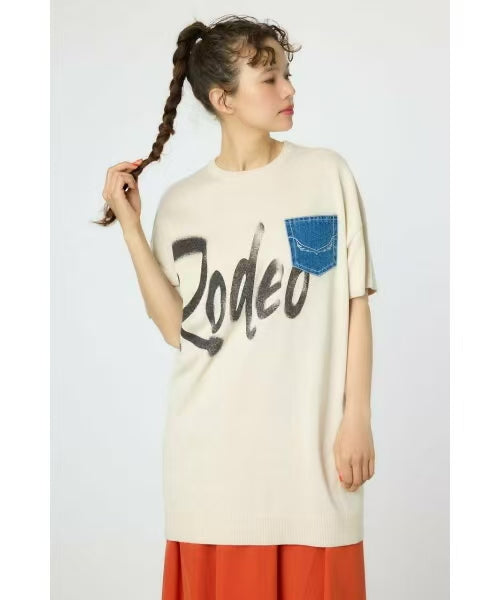 日本直送Rode Crown Spray Logo Knit Dress