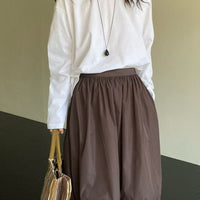 韓國直送Essential Layered Sweat／ Silk Flow Skirt