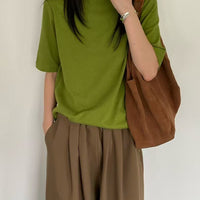 韓國直送Casual Polo Tee／ Chic Pleated Trousers