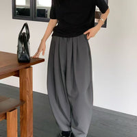韓國直送Casual Polo Tee／ Chic Pleated Trousers