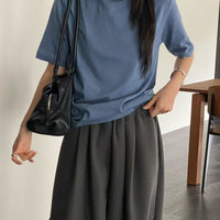 韓國直送Casual Polo Tee／ Chic Pleated Trousers