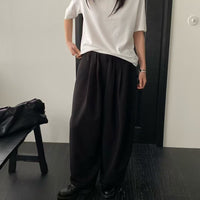 韓國直送Casual Polo Tee／ Chic Pleated Trousers