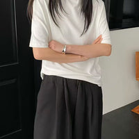 韓國直送Casual Polo Tee／ Chic Pleated Trousers