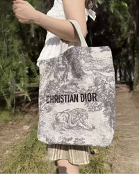 CD Beauty VIP 限定 黑色動物圖 Tote Bag - HLY & CHOCCICO