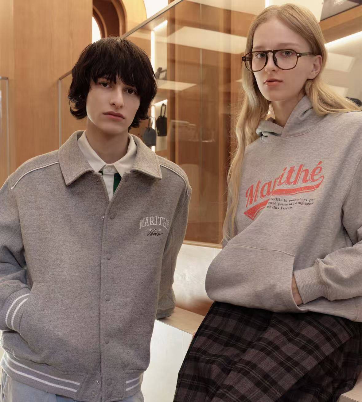 Marithe Vintage Baseball Hoodie - HLY & CHOCCICO