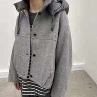 韓國直送Hand Made Alpaca Hoodie Jacket - HLY & CHOCCICO