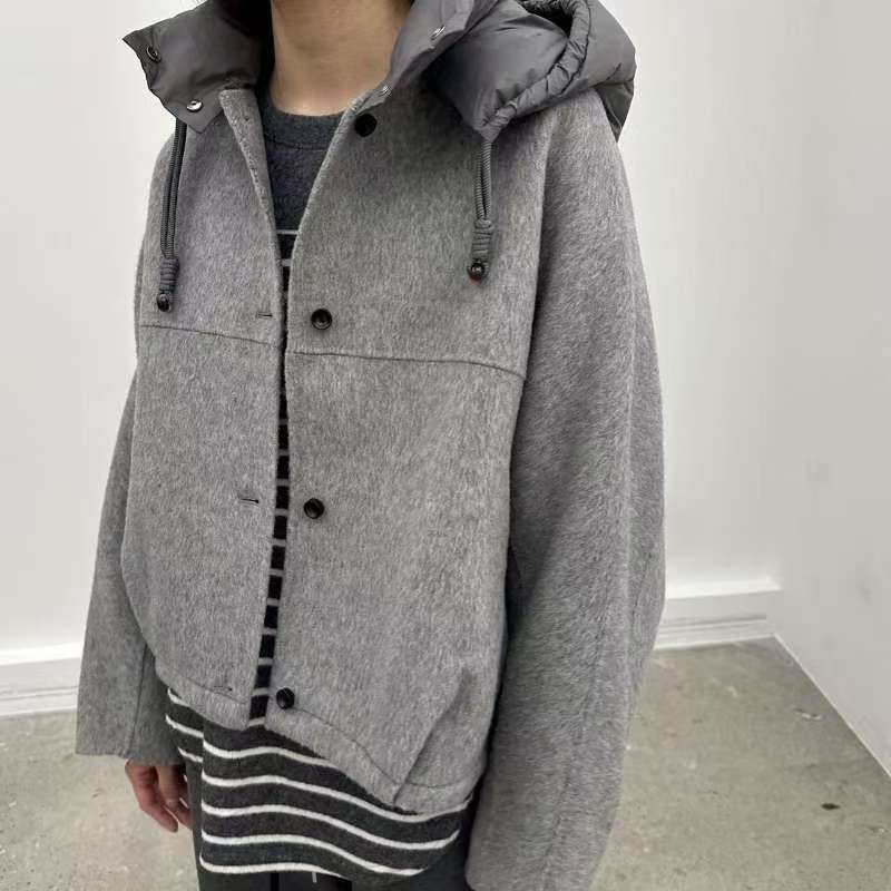 韓國直送Hand Made Alpaca Hoodie Jacket