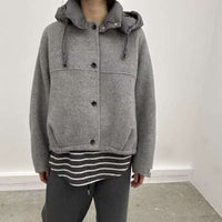 韓國直送Hand Made Alpaca Hoodie Jacket