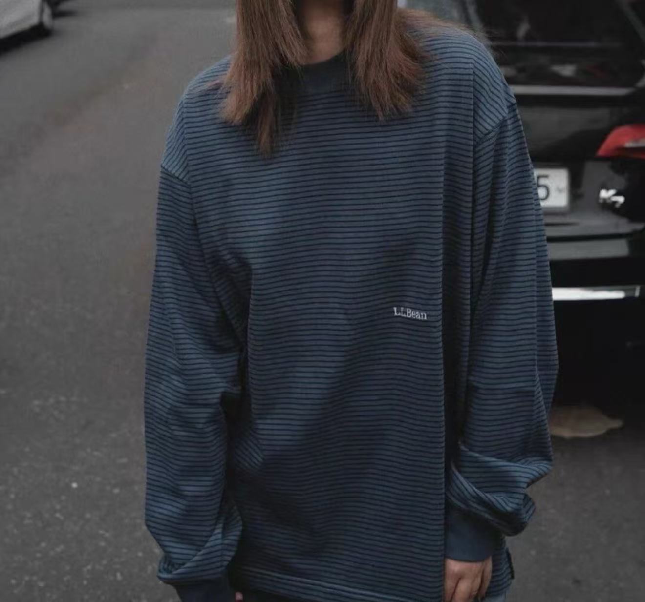 L.L Bean Union Long Sleeve Stripe Tee