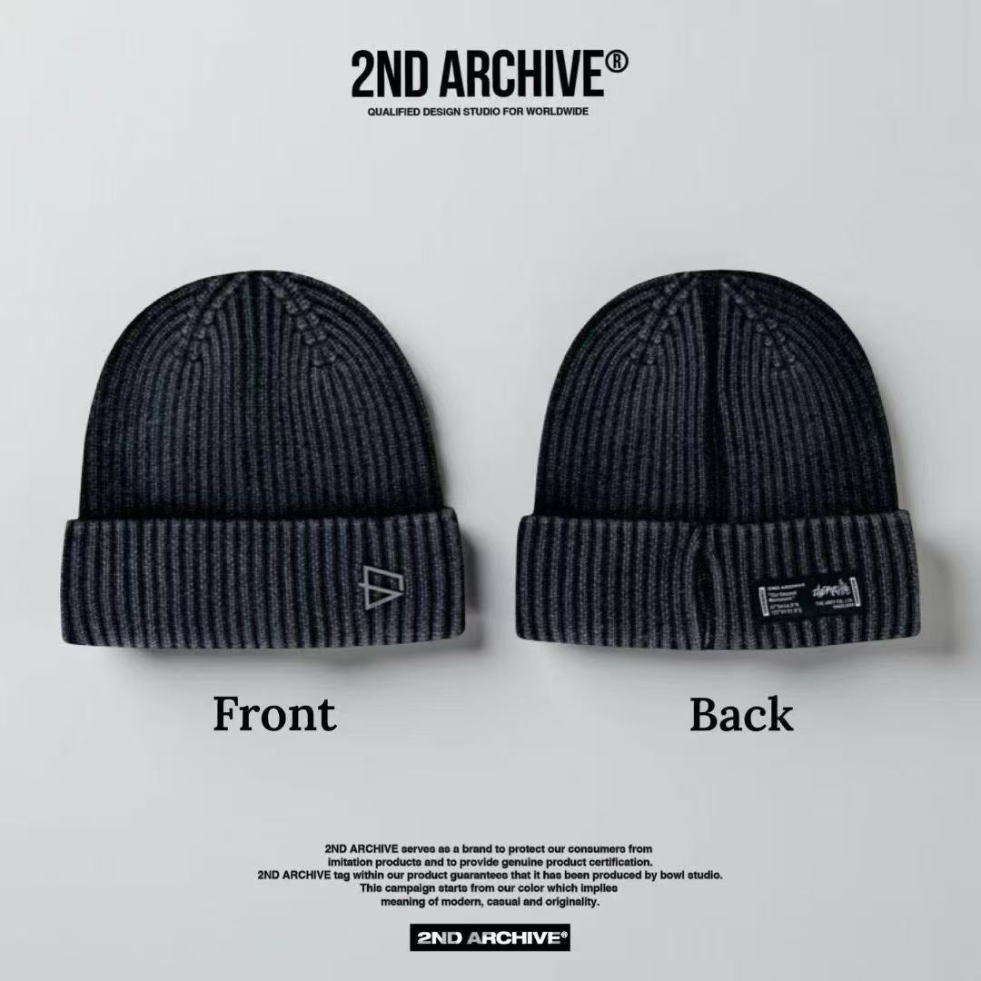 韓國直送 2ND ARCHIVE Stone Washing Cuff Beanie - HLY &amp; CHOCCICO