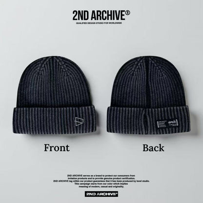 韓國直送 2ND ARCHIVE Stone Washing Cuff Beanie - HLY &amp; CHOCCICO