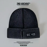 韓國直送 2ND ARCHIVE Stone Washing Cuff Beanie - HLY & CHOCCICO
