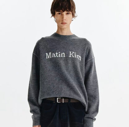 MATIN KIM  COLOR LINE POINT LOGO KNIT PULLOVER - HLY & CHOCCICO