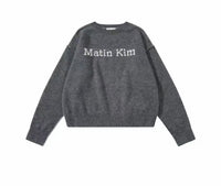 MATIN KIM  COLOR LINE POINT LOGO KNIT PULLOVER - HLY & CHOCCICO