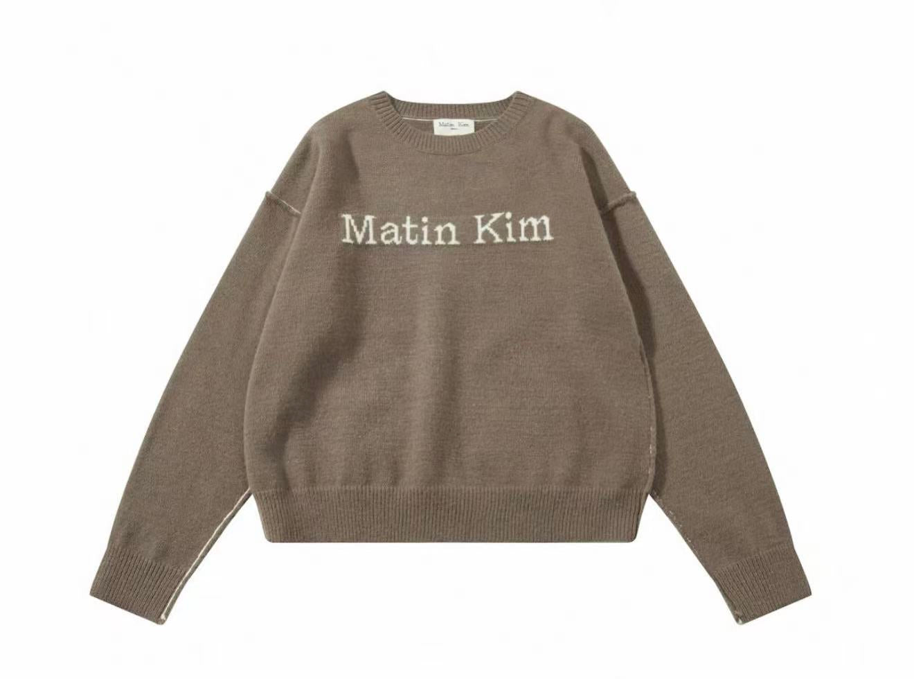 MATIN KIM  COLOR LINE POINT LOGO KNIT PULLOVER - HLY & CHOCCICO