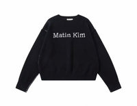 MATIN KIM  COLOR LINE POINT LOGO KNIT PULLOVER - HLY & CHOCCICO
