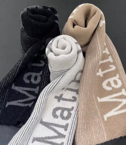 MATIN KIM STRIPE MUFFLER - HLY & CHOCCICO