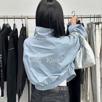 MATIN KIM MATIN COATING CROP BLOUSON