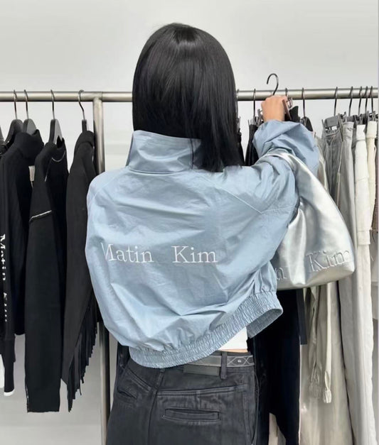 MATIN KIM MATIN COATING CROP BLOUSON
