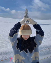 韓國直送Baron Animal Winter Collar Zip -Up - HLY & CHOCCICO