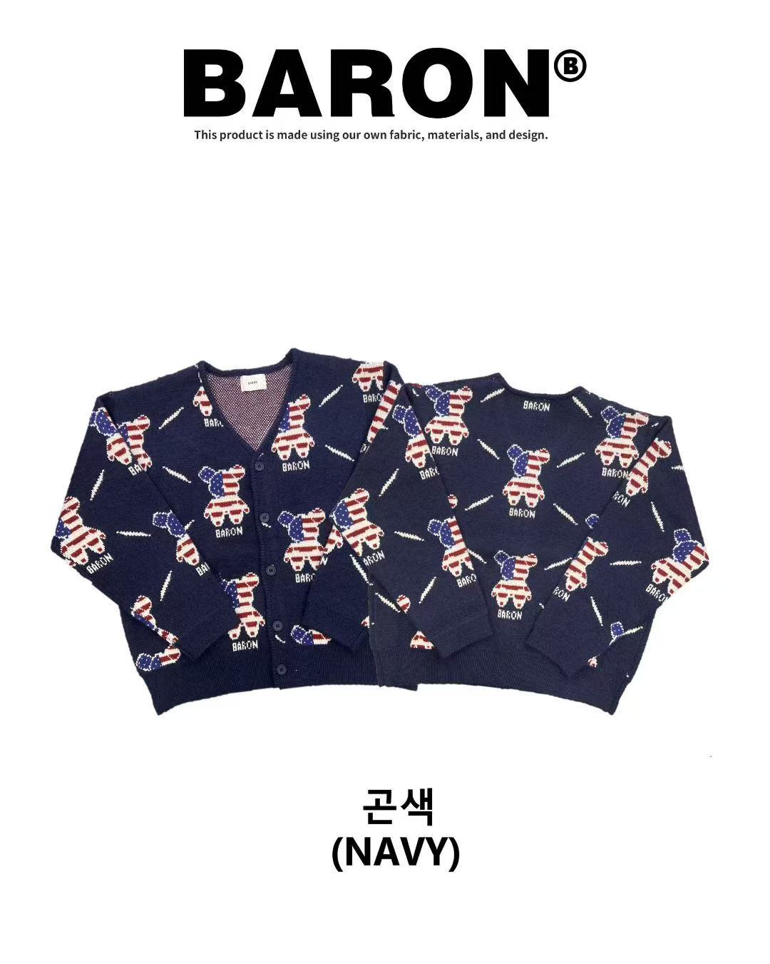 韓國直送Baron American Flag Bear Brick Cardigan - HLY &amp; CHOCCICO