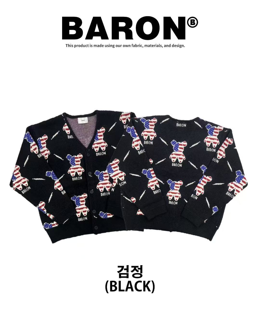 韓國直送Baron American Flag Bear Brick Cardigan - HLY &amp; CHOCCICO