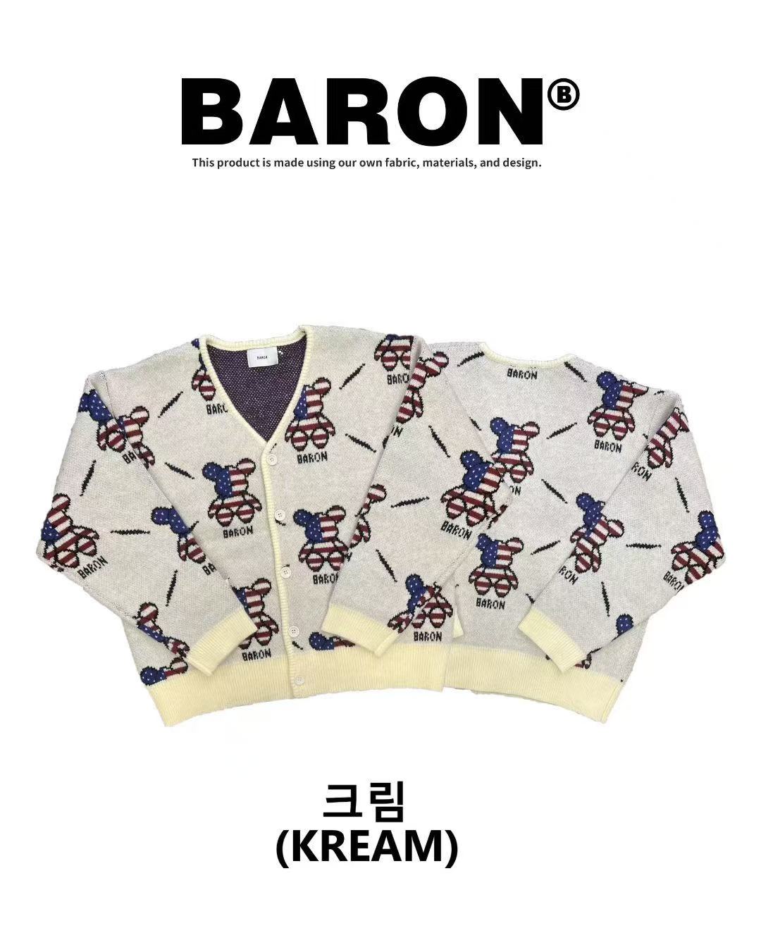 韓國直送Baron American Flag Bear Brick Cardigan - HLY & CHOCCICO