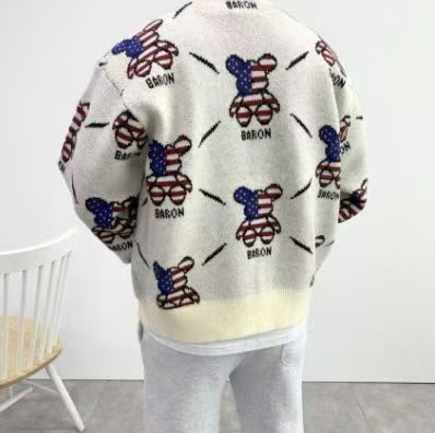 韓國直送Baron American Flag Bear Brick Cardigan - HLY & CHOCCICO
