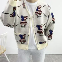 韓國直送Baron American Flag Bear Brick Cardigan - HLY & CHOCCICO