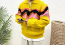 韓國直送Baron Wave Mohair Half Zip -up Knit - HLY & CHOCCICO
