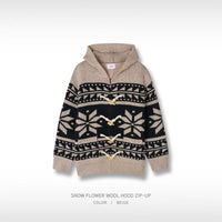 韓國直送Baron Snow Flower Wool Hood Zip Up - HLY & CHOCCICO