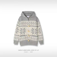 韓國直送Baron Snow Flower Wool Hood Zip Up - HLY & CHOCCICO