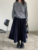 韓國直送Casual Chic Sweater t／ Versatile Flared Skirt - HLY & CHOCCICO