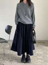 韓國直送Casual Chic Sweater t／ Versatile Flared Skirt - HLY & CHOCCICO