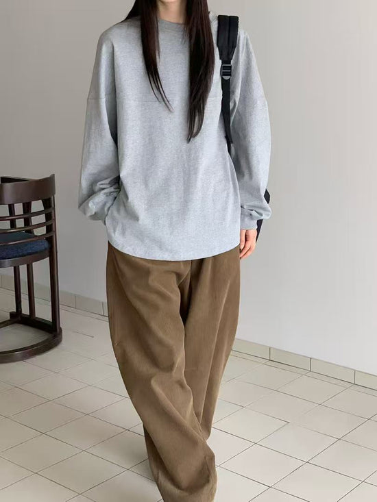 韓國直送Cozy Cotton Lounge Pants／ Casual Layered Sweatshirt