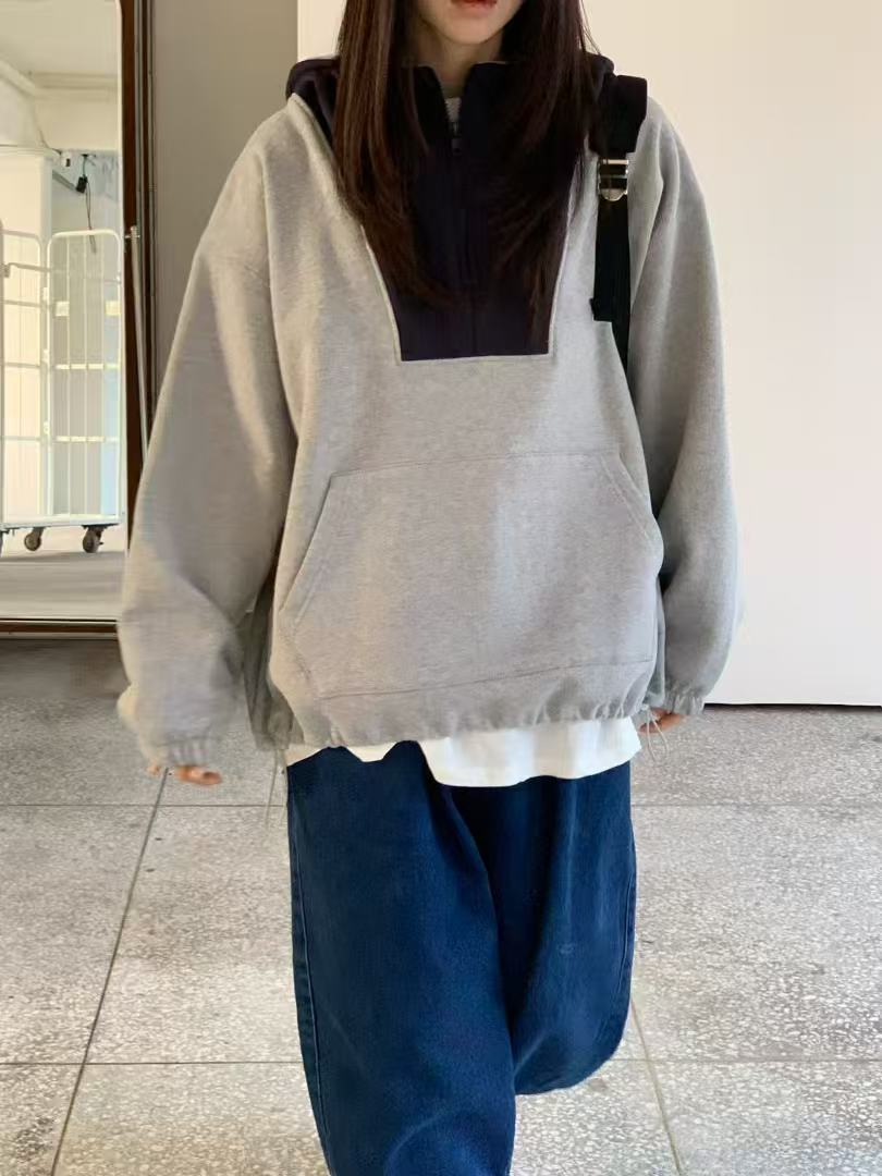 韓國直送Chic Color-Block Hoodie - HLY & CHOCCICO