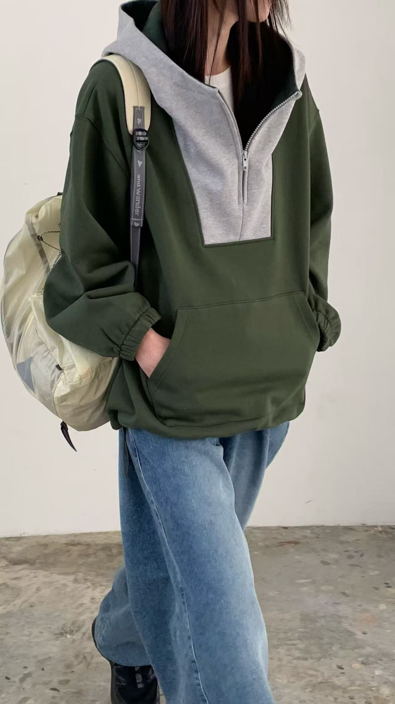 韓國直送Chic Color-Block Hoodie - HLY & CHOCCICO