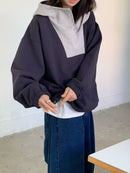 韓國直送Chic Color-Block Hoodie - HLY & CHOCCICO