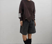 韓國直送Asymmetrical Chic Sweatshirt - HLY & CHOCCICO