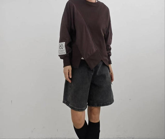 韓國直送Asymmetrical Chic Sweatshirt - HLY & CHOCCICO