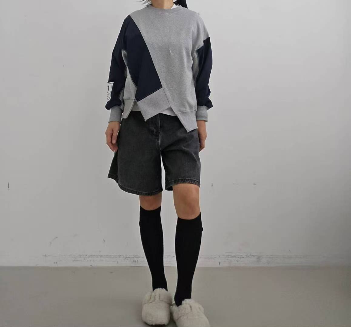 韓國直送Asymmetrical Chic Sweatshirt - HLY & CHOCCICO