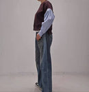 韓國直送Trendy Mixed Fabric Sweatshirt - HLY & CHOCCICO