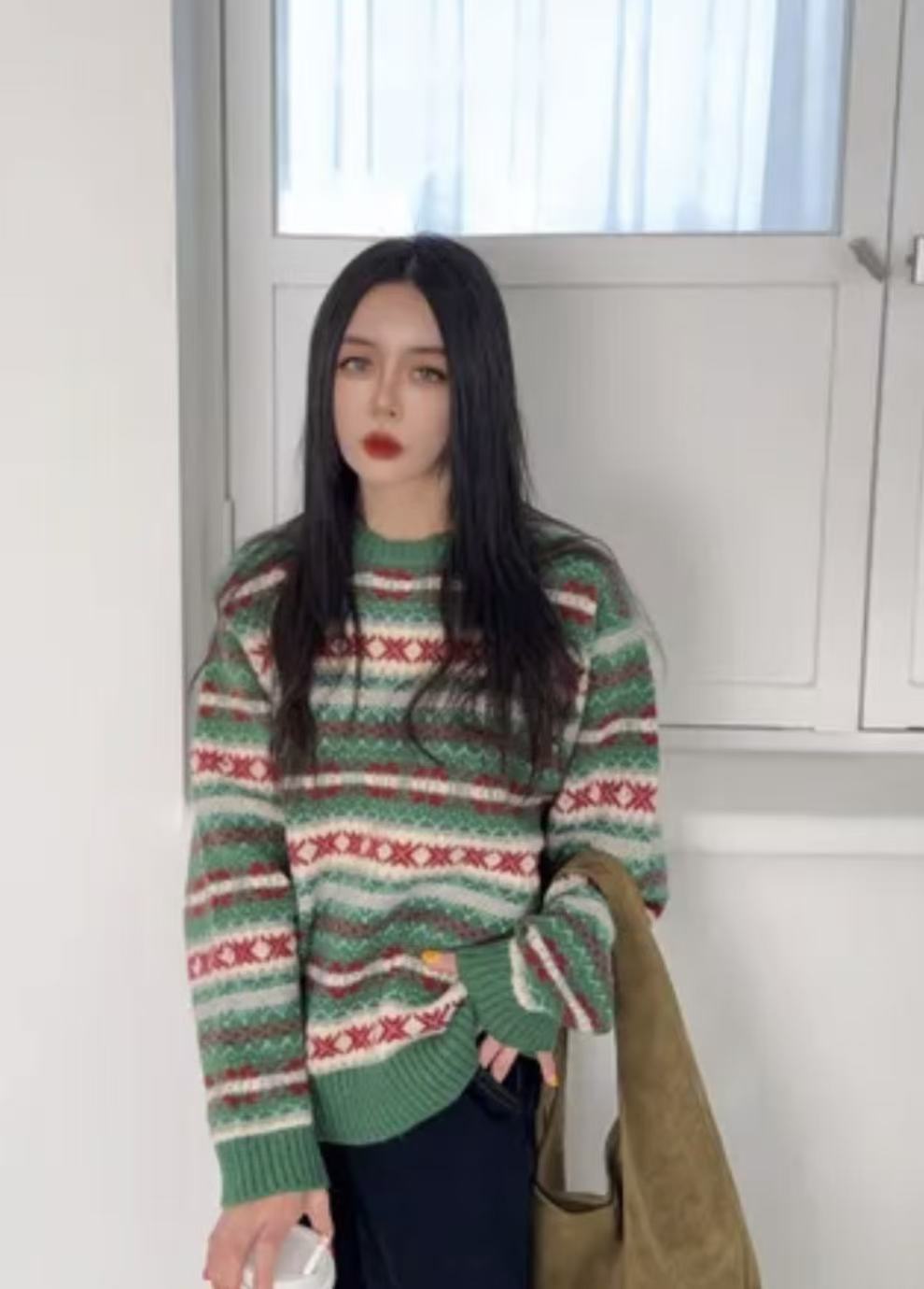 韓國直送Vintage knit sweater - HLY &amp; CHOCCICO