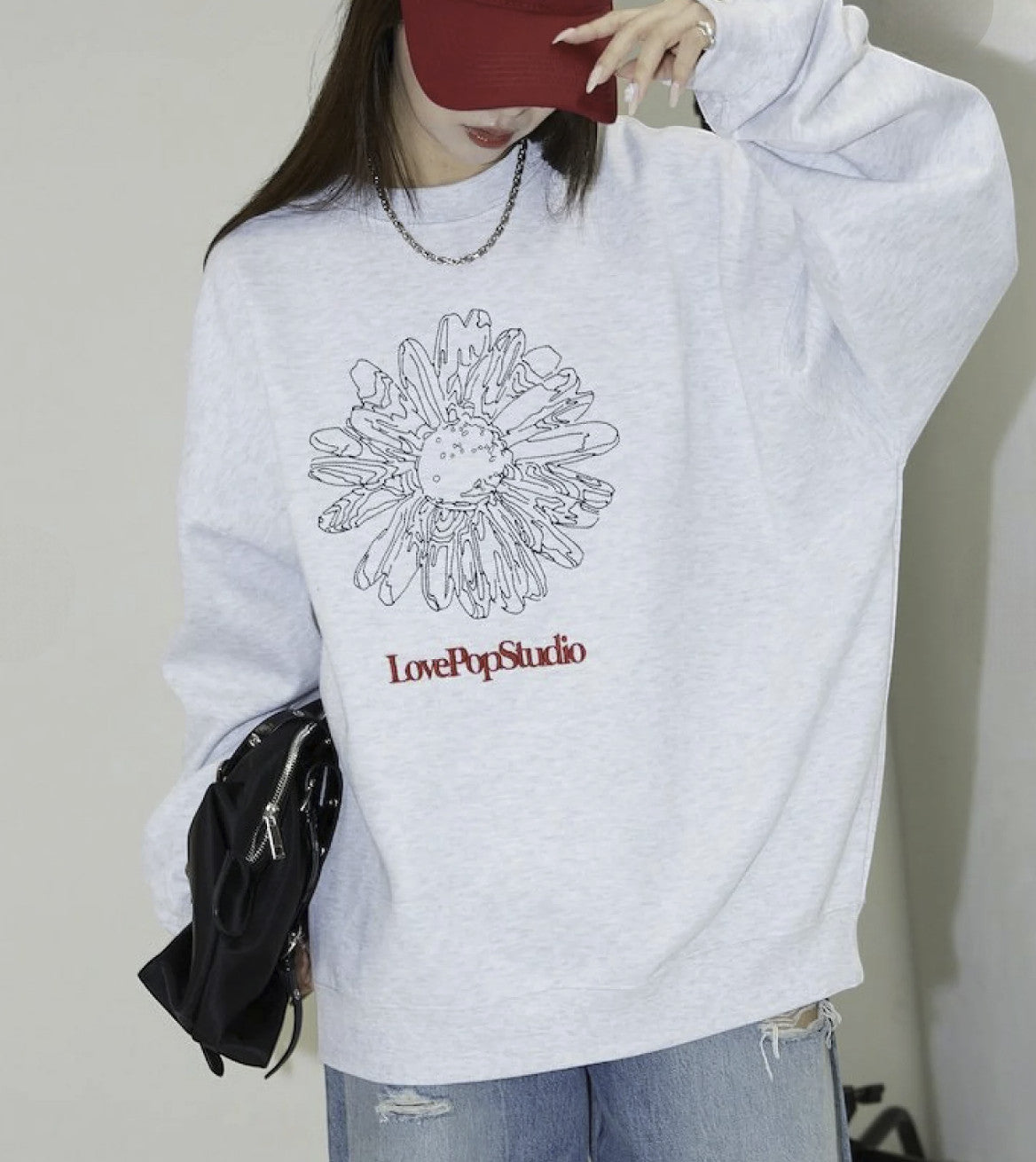 🌟售完即止🌟日本直送Love Pop Studio Flower Embroidery Sweat (限量版)