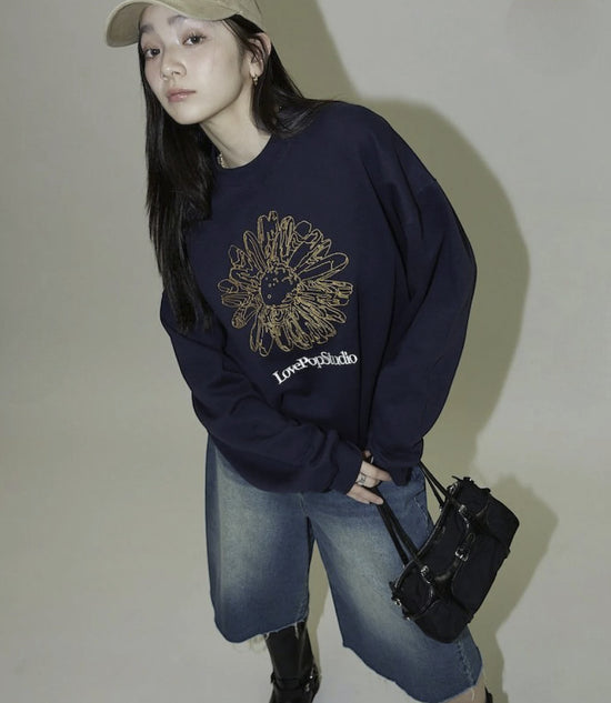 🌟售完即止🌟日本直送Love Pop Studio Flower Embroidery Sweat (限量版)